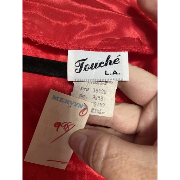 Red Rose VINTAGE NWT Mervyn’s Touche’ LA 80’s 90’s shirt Top M L ? - Picture 6 of 6